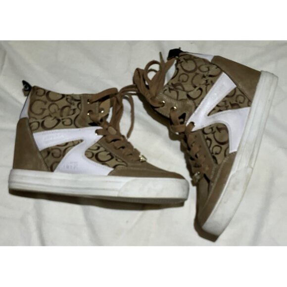 Guess Sneakers for Women, Golden High Top - Picture 2 of 10